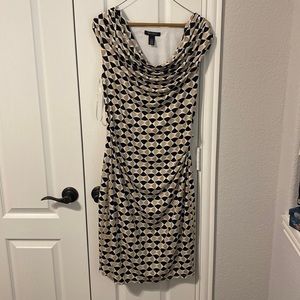 White House black market tan and black dress